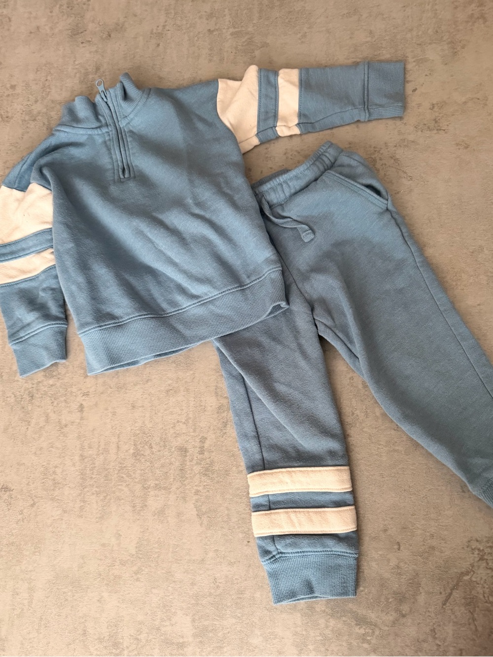 Toddler Blue & Cream Jogger Set